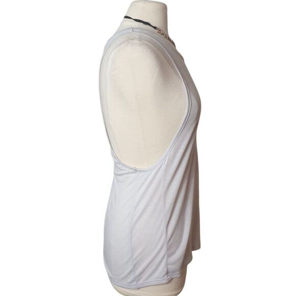 Gymshark Womens Racerback Tank Top S White Sleeveless Athletic Gym Wear - Picture 4 of 7
